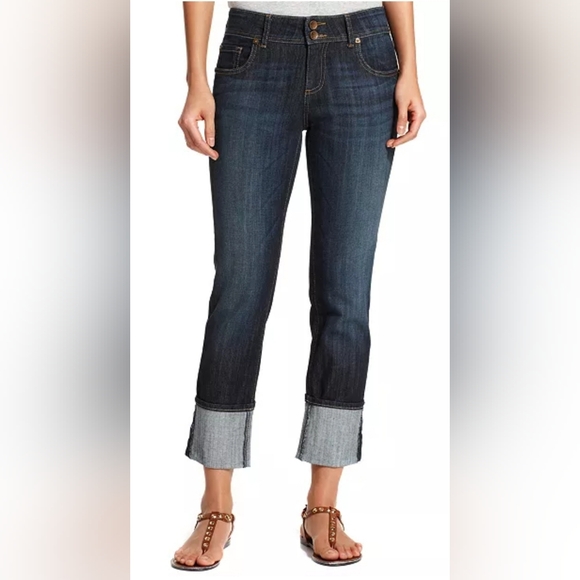 Kut from the Kloth Denim - Kut From The Kloth Cameron Cuffed Straight-Leg Ankle Jeans, Dark Wash, EUC!